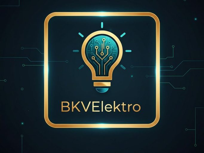 Logo van BKVELEKTRO met een gloeilamp en de tekst "Energien van techniek".
